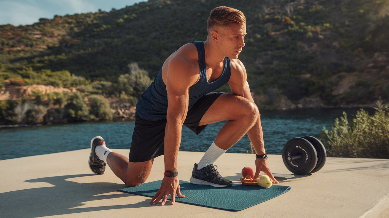 Bărbat activ și sănătos demonstrând vitalitate și energie